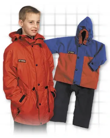 Main view of a child wearing a red jacket.